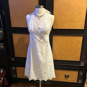 Lilly Pulitzer Ivory Lace Halter Dress